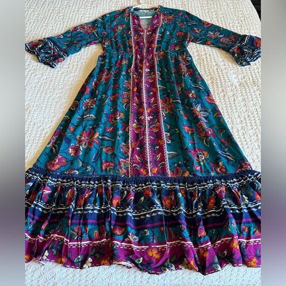Soft Surroundings Dresses & Skirts - Soft Surroundings Allene Maxi Dress Floral Boho Pockets Women’s Med Petite